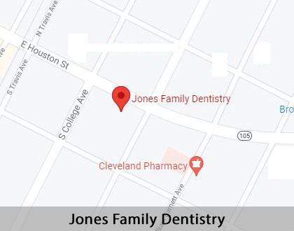 Map image for Options for Replacing Missing Teeth in Cleveland, TX